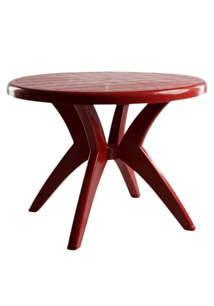 Modern Round Plastic Tea Table | Lightweight & Weather-Resistant Accent Table for Garden, Balcony, & Home
